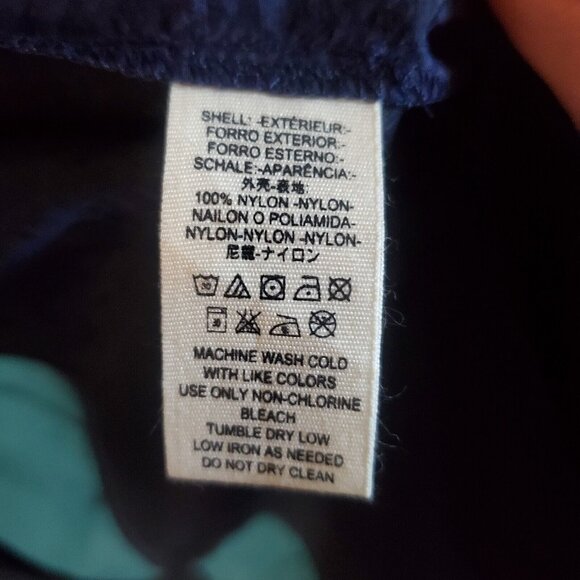 Free People Surfrider Windbreaker Women XS Blue Color Block Combo Jacket Long - Picture 8 of 8